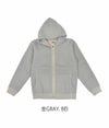 デラックスウエア (DELUXEWARE) FULLZIP PARKA PLAIN フルジップパーカー SPZ-00  杢GRAY. BEI