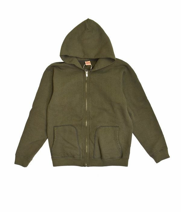 AMERICANA Side Zip Parka サイドジップパーカー カーキ サイドにZIPアクセントの変形カーキ パーカー フーディー ROCK PUNK