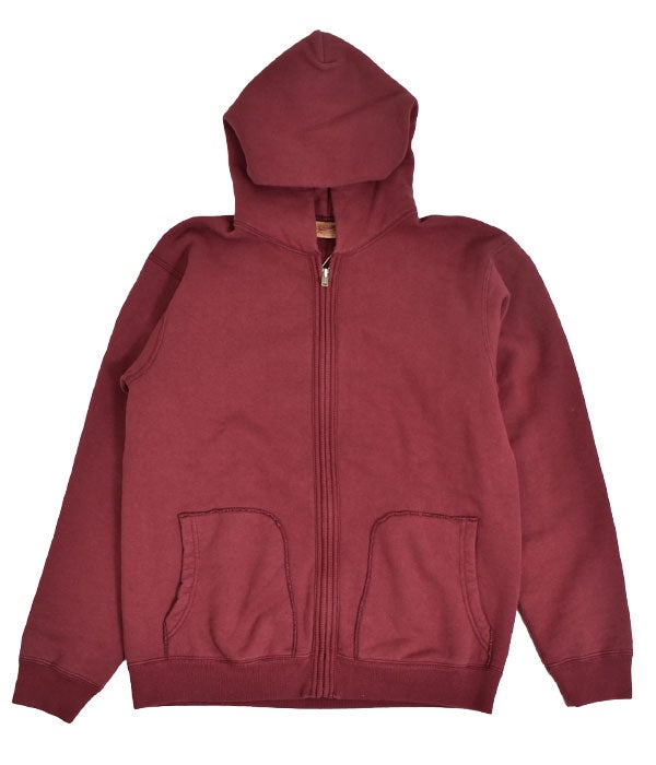 デラックスウエア (DELUXEWARE) FULLZIP PARKA PLAIN フルジップパーカー SPZ-00 CRM.RED