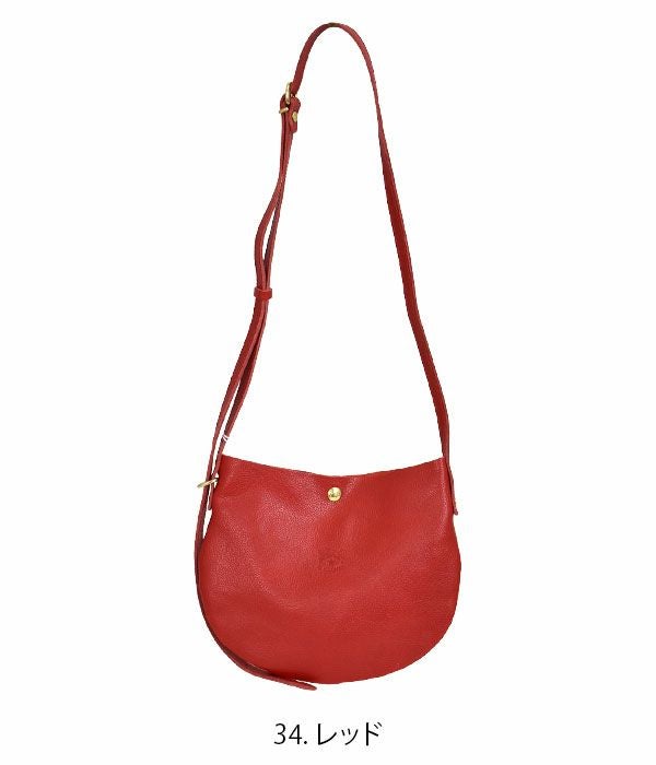 イルビゾンテ (IL BISONTE) ショルダーバッグ レザー クロスボディバッグ 54232-3-00111 54232300111  34.レッド