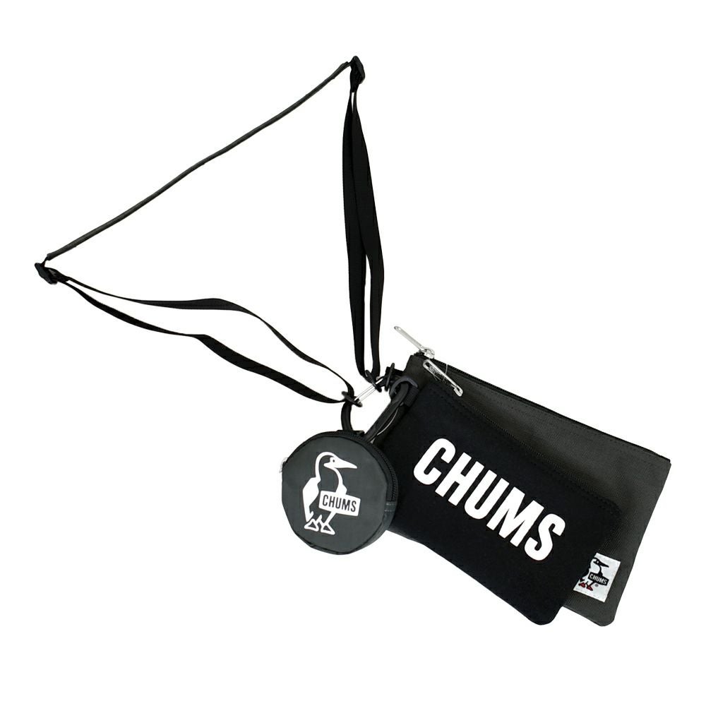 チャムス (CHUMS) 3Pショルダーポーチスウェットナイロン 3P Shoulder Pouch Sweat Nylon ショルダーバッグ ショルダーポーチ CH60-3625 K018.Black/Charcoal