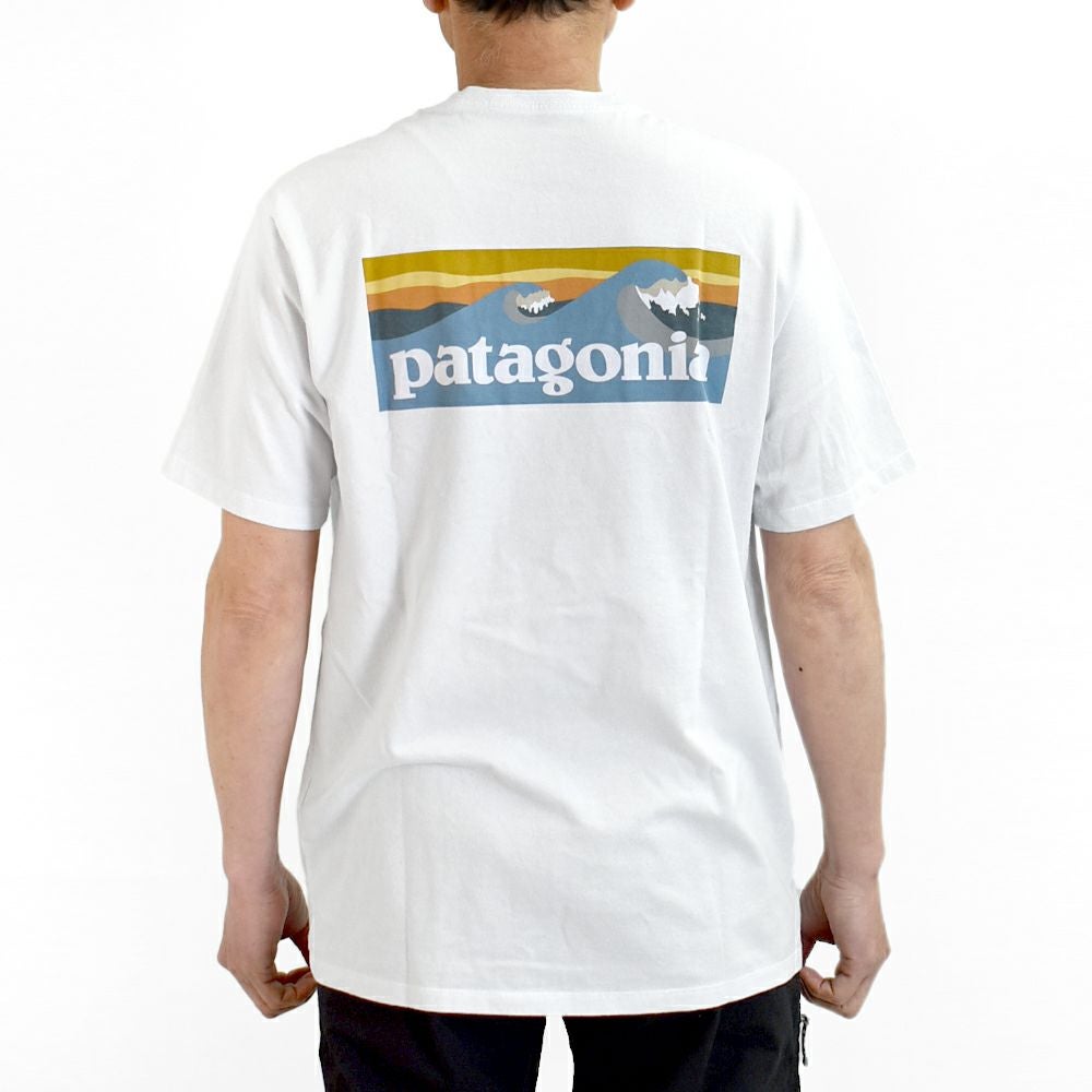 パタゴニア (PATAGONIA) メンズ ボードショーツ ロゴ ポケット レスポンシビリティー Men's Boardshort Logo Pocket Responsibili-Tee 半袖プリントTシャツ ポケT 37655