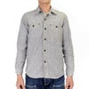 フリーホイーラーズ (FREEWHEELERS)<br> -Neal- SHIRT<br> 1926 STYLE WORK CLOTHING<br> Vintage Style Grained Chambray<br> WHITE PEPPER CHAMBRAY<br> ニールシャツ 長袖ワークシャツ シャンブレーシャツ<br> 2613002 2513102