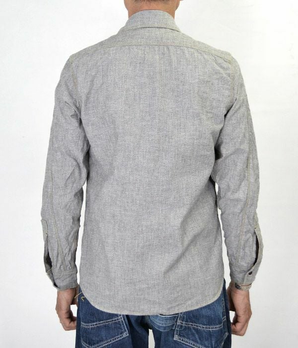フリーホイーラーズ (FREEWHEELERS) -NEAL- SHIRT 1926 STYLE WORK CLOTHING WHITE PEPPER CHAMBRAY BLACK PEPPER CHAMBRAY ニールシャツ 長袖ワークシャツ シャンブレーシャツ 2513102 WHITE PEPPER CHAMBRAY