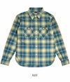 デラックスウエア (DELUXEWARE) 60s CHECK PATTERN 長袖チェックシャツ LV-28　 NVY
