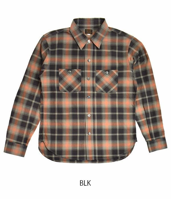 デラックスウエア (DELUXEWARE) 60s CHECK PATTERN 長袖チェックシャツ LV-28　 BLK