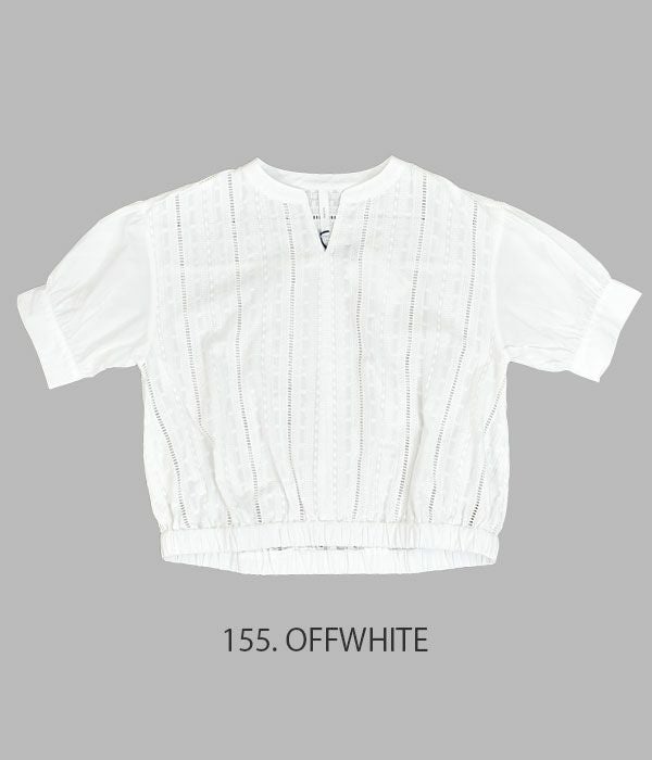 ケレン (KELEN) LACE DESIGN TOPS -SEAM- レース使いブラウス スキッパー プルオーバー LKL23SBL2028