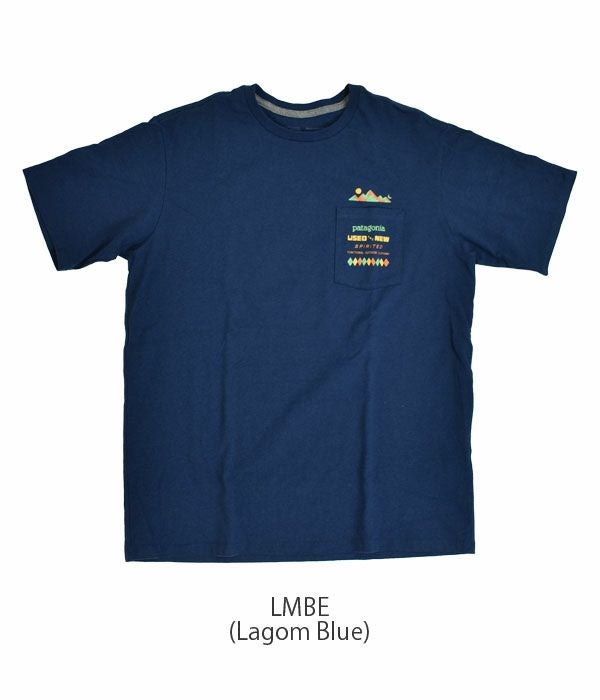 パタゴニア (PATAGONIA) M'S LINE SPIRITED SEASONS POCKET RESPONSIBILI-TEE 半袖プリントTシャツ ポケT 37593　LMBE(Lagom Blue)　