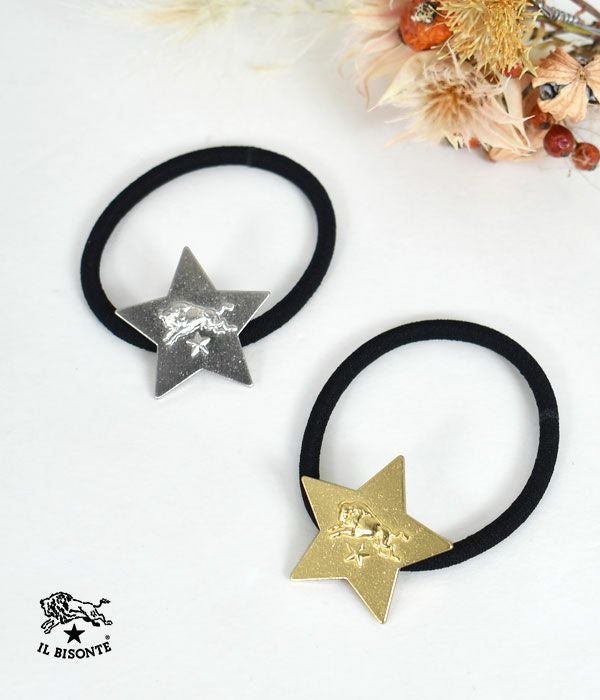 イルビゾンテ(IL BISONTE)
ヘアゴム スター型 ヘアタイ　星型　ヘアアクセサリー　コンチョ　ブレスレット 54232-3-05164