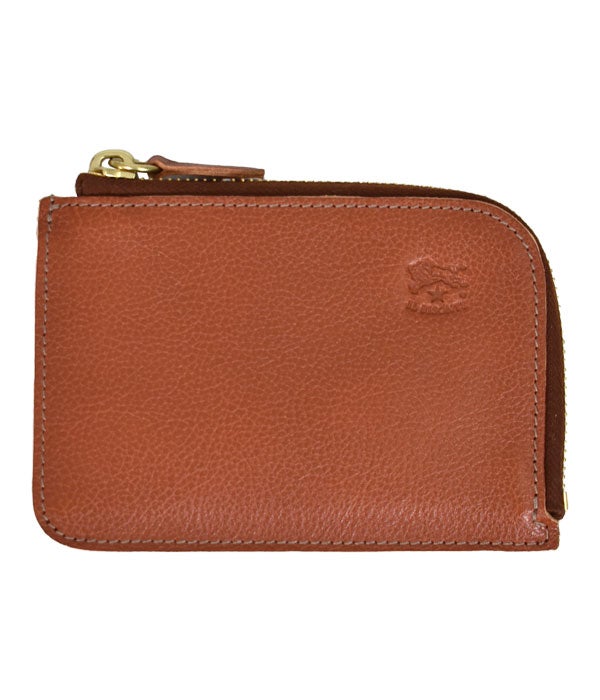 イルビゾンテ (IL BISONTE) コンパクトウォレット 財布 ミニ レザーウォレット L字ファスナー 54324-0-4540 5432404540  31.あか茶