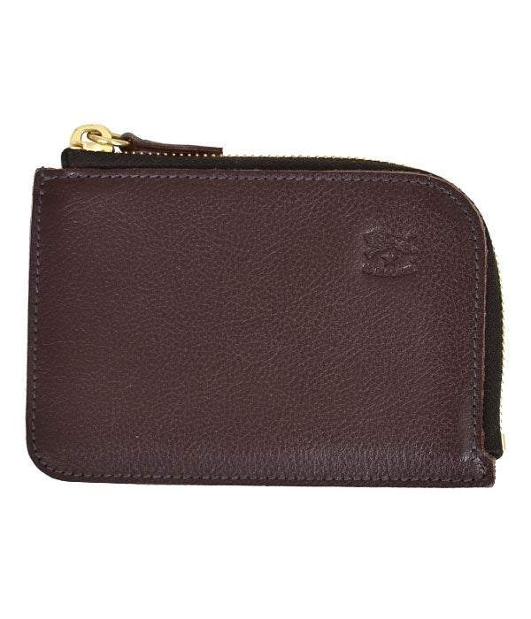 イルビゾンテ (IL BISONTE) コンパクトウォレット 財布 ミニ レザーウォレット L字ファスナー 54324-0-4540 5432404540  32.こげ茶(ダークブラウン)