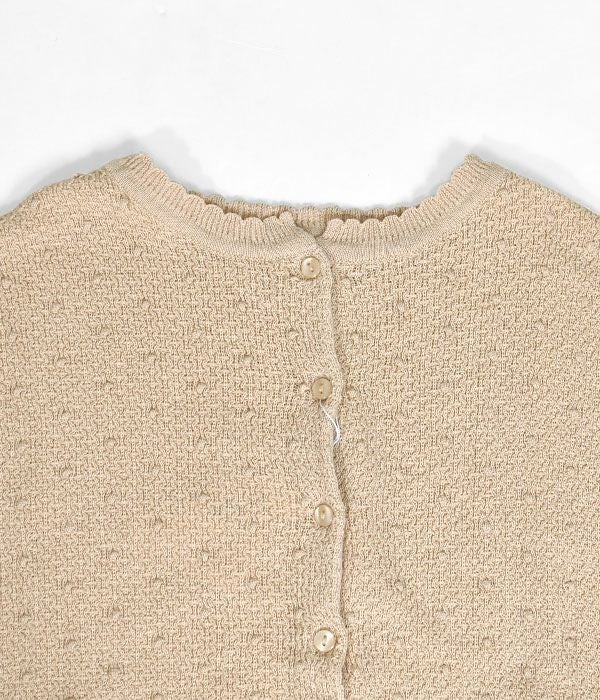 ソソット (sosotto) ドットジャガード フレンチカーディガン 半袖カーディガン フレンチスリーブ 42333113