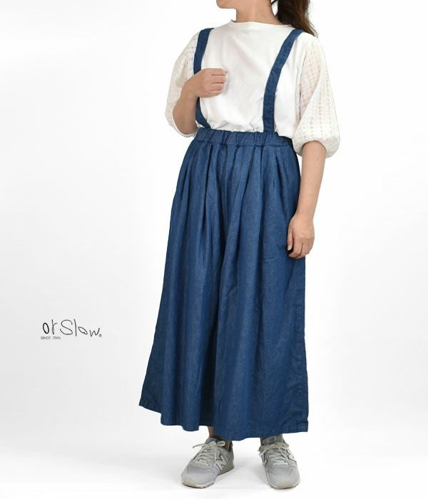 オアスロウ(orSlow)SUSPENDERS CULOTTE サスペンダー付きキュロット デニムパンツ 00-5172