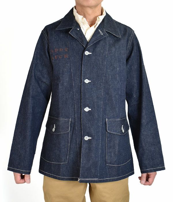 ウエアハウス (WAREHOUSE) U.S.ARMY DENIM COVERALL -PRINT- デニム