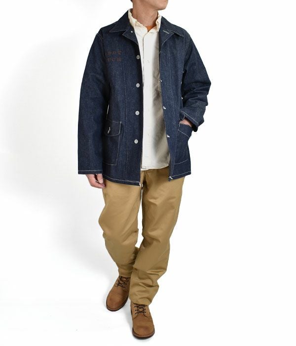 ウエアハウス (WAREHOUSE) U.S.ARMY DENIM COVERALL -PRINT- デニム