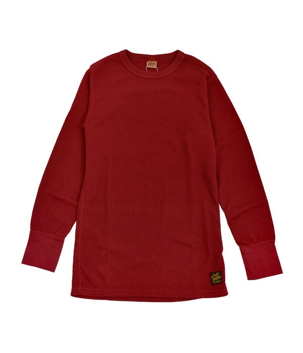 デラックスウエア (DELUXEWARE) MIL-SPEC THERMAL PLAIN サーマルTシャツ MILC-00 D.RED
