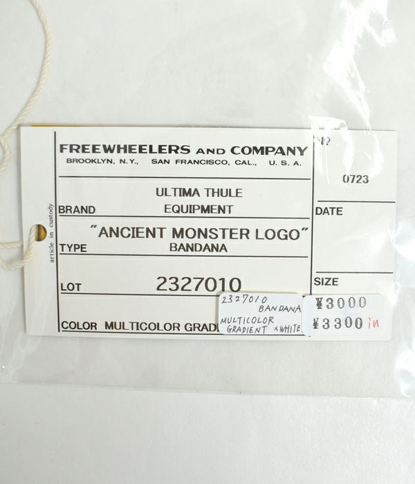 フリーホイーラーズ (FREEWHEELERS) -ANCIENT MONSTER LOGO- BANDANA プリントバンダナ ハンカチ 2327010