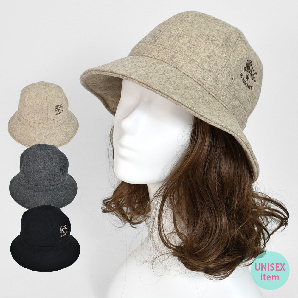 イルビゾンテ (IL BISONTE) ウールバケットハット 帽子 バケハ 54232-3
