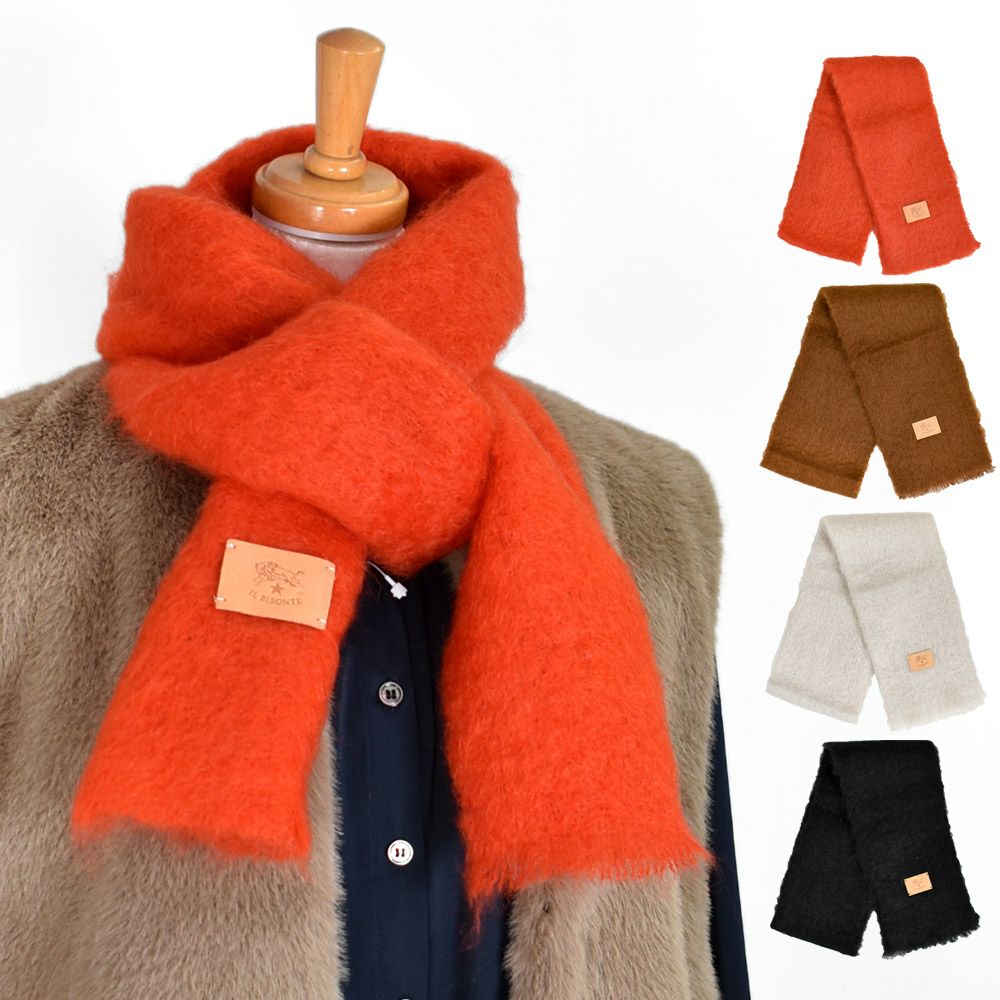 イルビゾンテ (IL BISONTE) モヘアストール マフラー 54232-3-09681