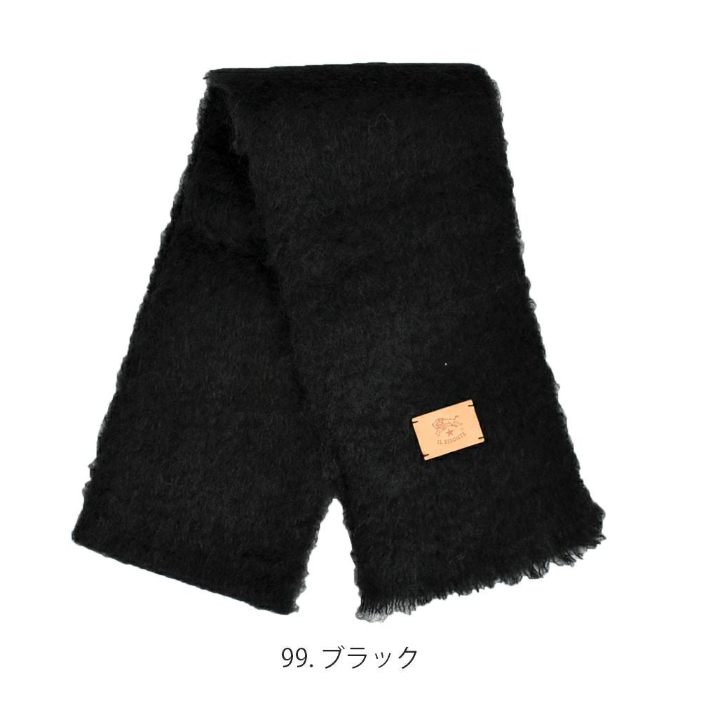 IL BISONTE フリンジ付きストール/ブラック ◇【国内正規販売店】IL BISONTE(イルビゾンテ)【2025 AUTUMN WINTER