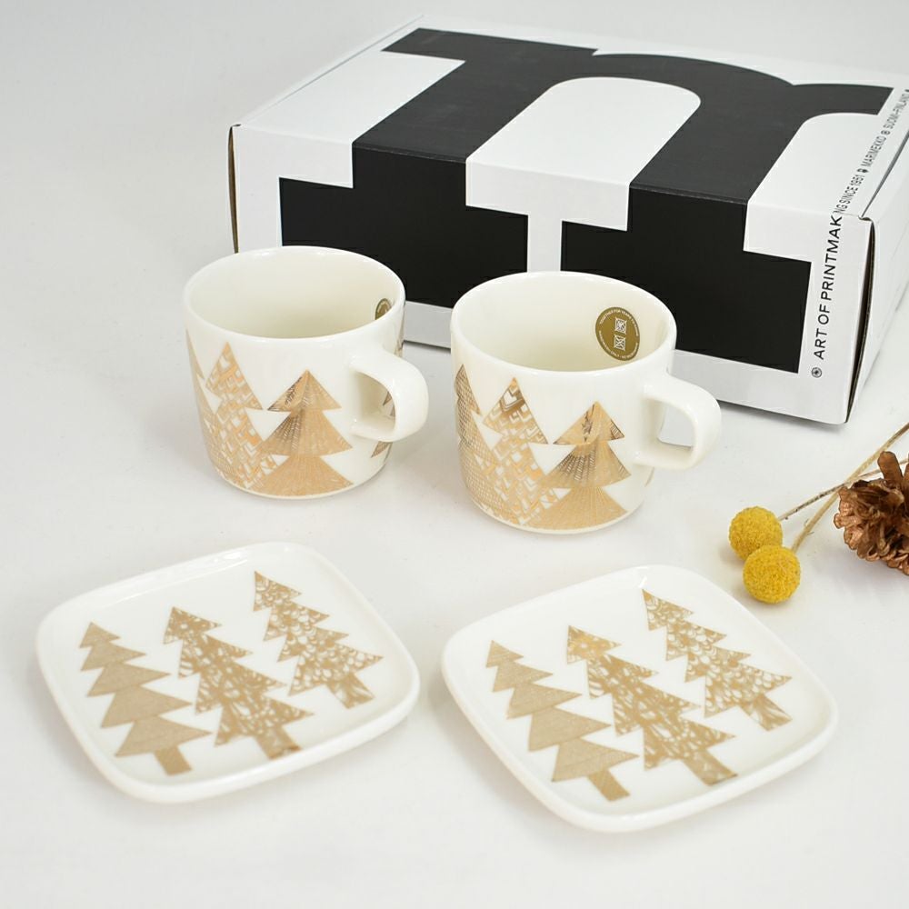 マリメッコ (marimekko) Kuusikossa cup and plate set クーシコッサ