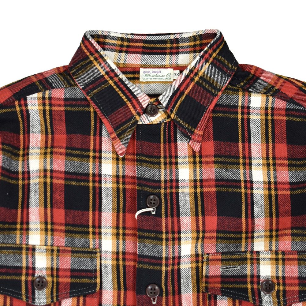 ウエアハウス (WAREHOUSE) FLANNEL SHIRTS WITH CHINSTRAP 【N/W