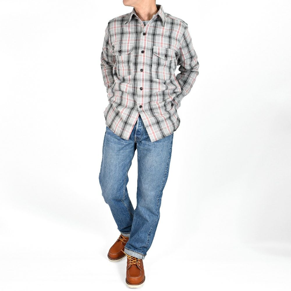 ウエアハウス (WAREHOUSE) FLANNEL SHIRTS WITH CHINSTRAP 【N/W