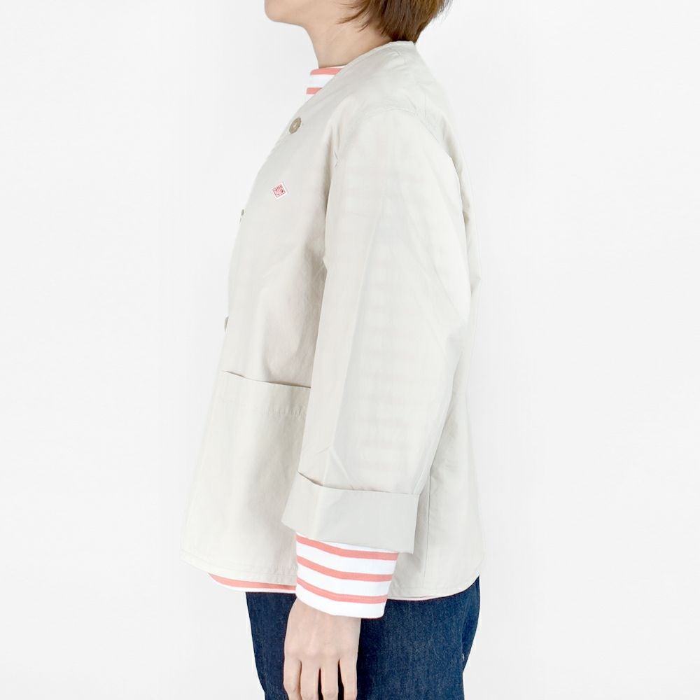DANTON　ノーカラー　ジャケット　38 ダントン (DANTON) WOMEN'S COTTON WEATHER COLLARLESS JACKET ノー