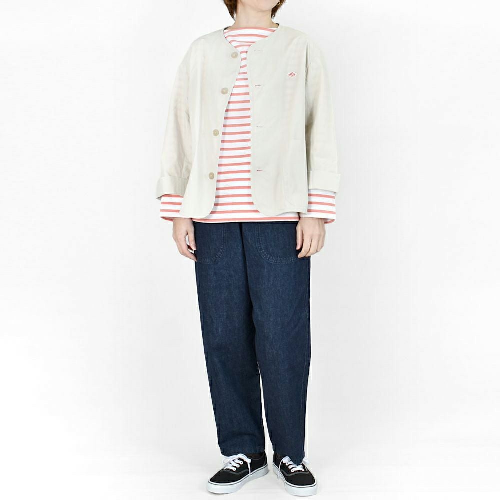 ダントン (DANTON) WOMEN'S COTTON WEATHER COLLARLESS JACKET ノー