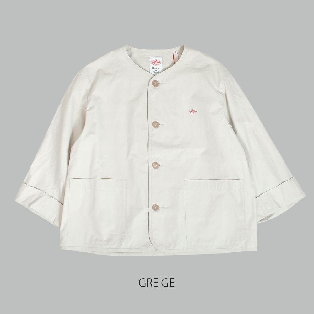 ダントン (DANTON) WOMEN'S COTTON WEATHER COLLARLESS JACKET ノー