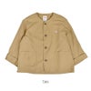 ダントン (DANTON) WOMEN'S COTTON WEATHER COLLARLESS JACKET ノーカラージャケット コットンジャケット 撥水加工 DT-A0473HCD TAN