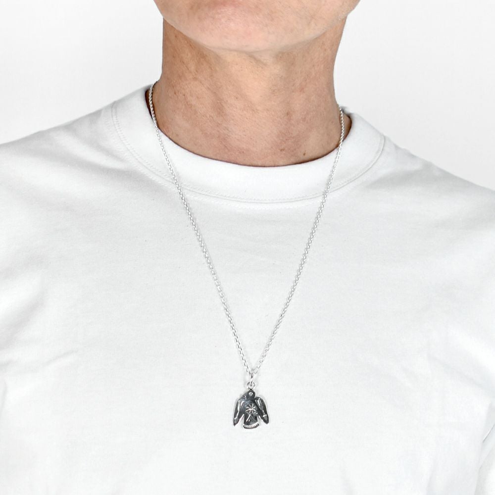 LARYY SMITH ラリースミス シルバーメタル ペンダント EAGLE FACE MEDAL SILVER (XS) | LARRY SMITH(ラリースミス