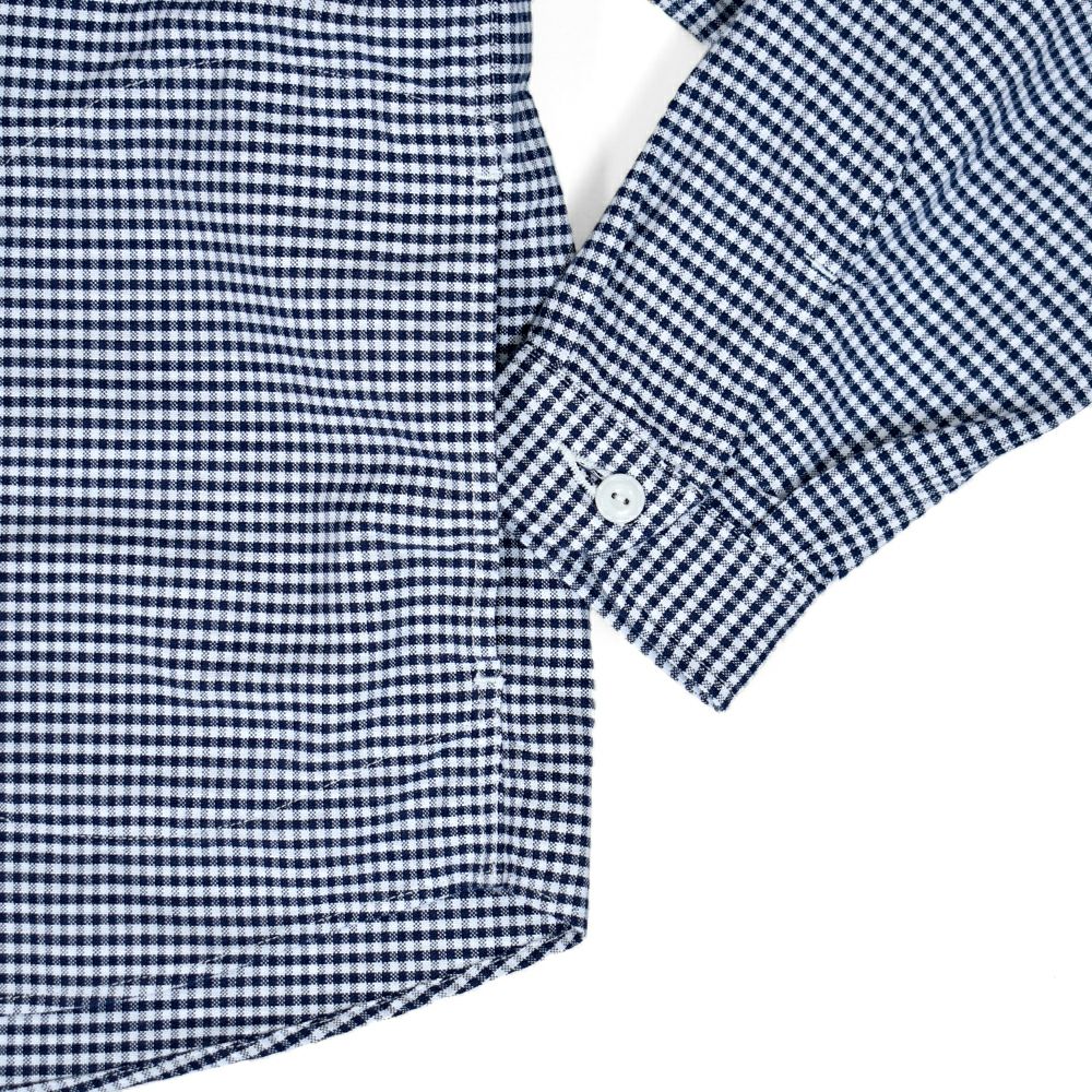 ダントン (DANTON) WOMEN'S OXFORD BAND COLLAR SHIRT L/S ノーカラーギンガムチェック長袖シャツ バンドカラー DT-B0279OXP