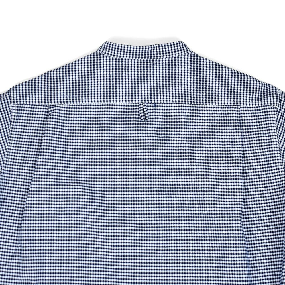 ダントン (DANTON) WOMEN'S OXFORD BAND COLLAR SHIRT L/S ノーカラーギンガムチェック長袖シャツ バンドカラー DT-B0279OXP