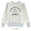 JOHN GLUCKOW(ジョングラッコー) Classic Crew Sweat 長袖プリントスウェット クラシッククルー アニマルズ JG-CS14  アッシュ/杢グレー