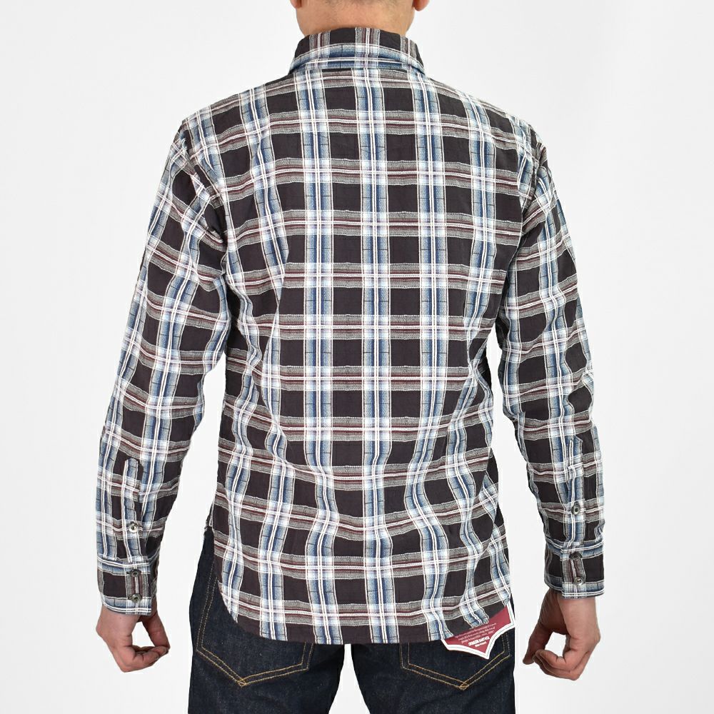 デラックスウエア (DELUXEWARE) NATIVE BLK 長袖チェックウエスタン