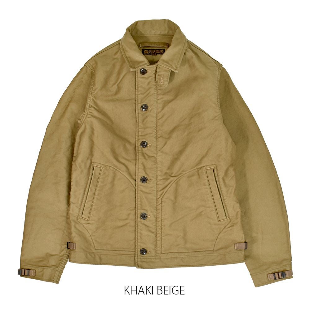 フリーホイーラーズ (FREEWHEELERS) -DECK WORKER JACKET- 1940~1950s U.S.NAVY MILITARY CLOTHING デッキジャケット アウター コート 2421001 KHAKI BEIGE