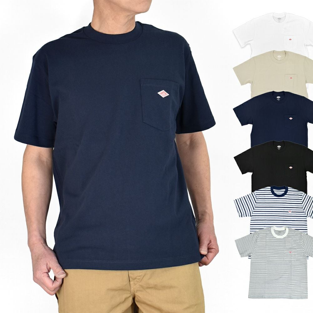 一部セール】ダントン (DANTON) MEN'S SHORT SLEEVE POCKET T-SHIRT