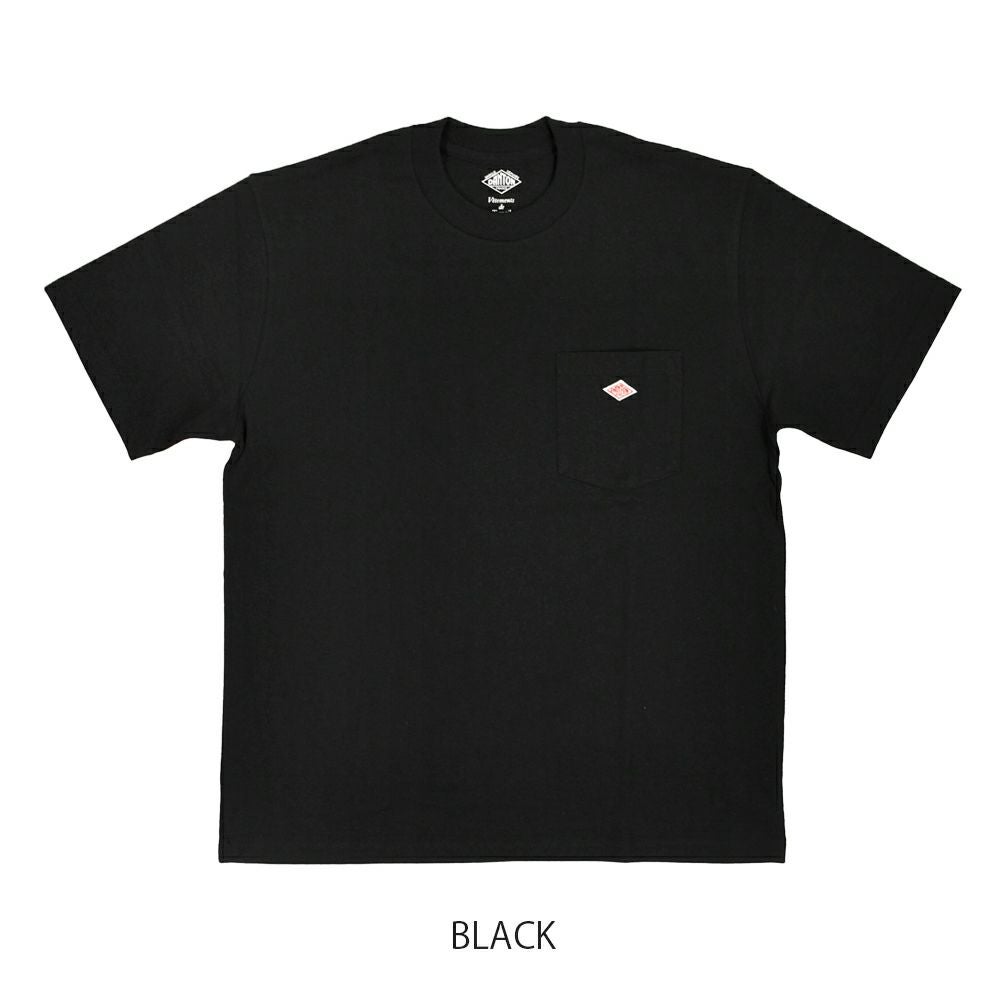 ダントン (DANTON) MEN'S SHORT SLEEVE POCKET T-SHIRT PLAIN ポケットTシャツ 半袖無地Tシャツ DT-C0198TCB BLACK