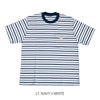 ダントン (DANTON) MEN'S SHORT SLEEVE POCKET T-SHIRT PLAIN ポケットTシャツ 半袖無地Tシャツ DT-C0198TCB LT.NAVY×WHITE