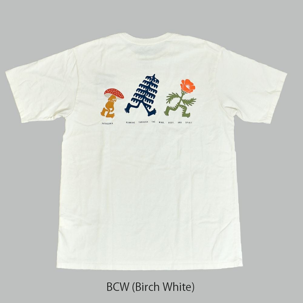 パタゴニア (PATAGONIA) トレイル トロッターズ レスポンシビリティー Trail Trotters Responsibili-Tee 半袖プリントTシャツ 37744 BCW(Birch White)