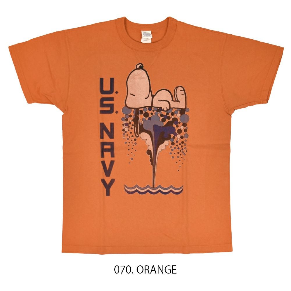 トイズマッコイ (TOYS McCOY) SNOOPY TEE U.S.NAVY -SUBMARINE- 半袖プリントTシャツ スヌーピー TMC24225  070.ORANGE
