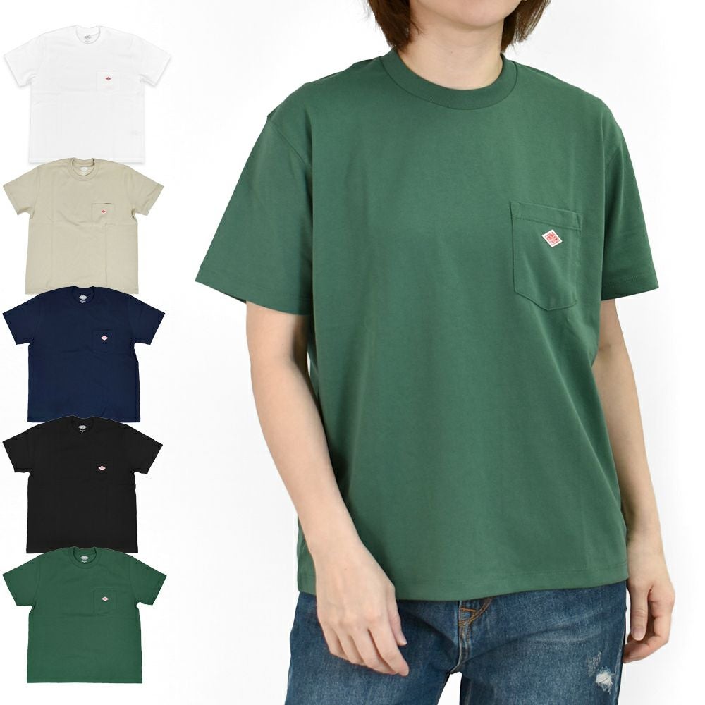 ダントン(DANTON)WOMEN'S SHORT SLEEVE POCKET T-SHIRT PLAIN ポケットTシャツ 半袖無地Tシャツ DT-C0197TCB