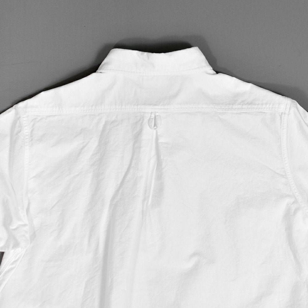 ダントン (DANTON) WOMEN'S OXFORD ROUND COLLAR SHORT SLEEVE PULLOVER SHIRT PLAIN 半袖丸襟プルオーバーシャツ ラウンドカラー サイドポケット ロゴワッペン DT-B0283SOX