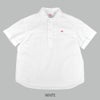 ダントン (DANTON) WOMEN'S OXFORD ROUND COLLAR SHORT SLEEVE PULLOVER SHIRT PLAIN 半袖丸襟プルオーバーシャツ ラウンドカラー サイドポケット ロゴワッペン DT-B0283SOX WHITE