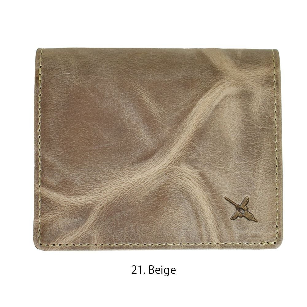 アインソフ (Ain Soph) ワクシープレス 折財布（ボックスコインケース） 革財布 ボックスコインケース オイルレザー DA1548-WPS  21.Beige