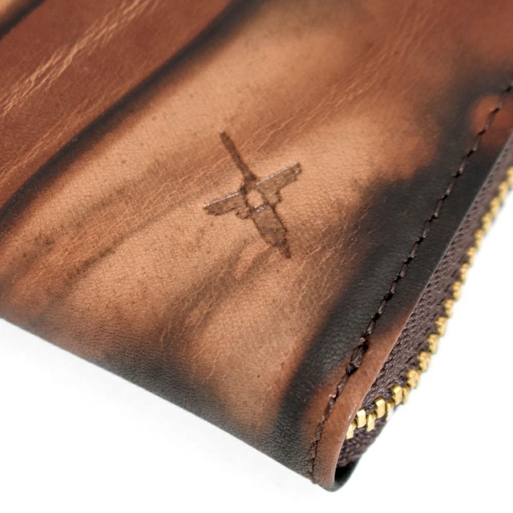 アインソフ (Ain Soph) 奄美泥染めラウンドファスナー長財布 革財布