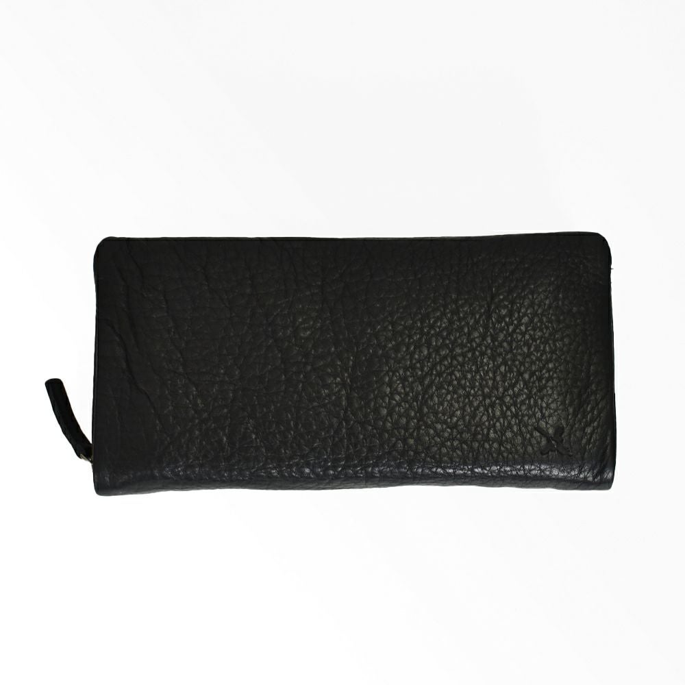 アインソフ (Ain Soph) 袋縫いラウンドファスナー長財布 革財布 黒