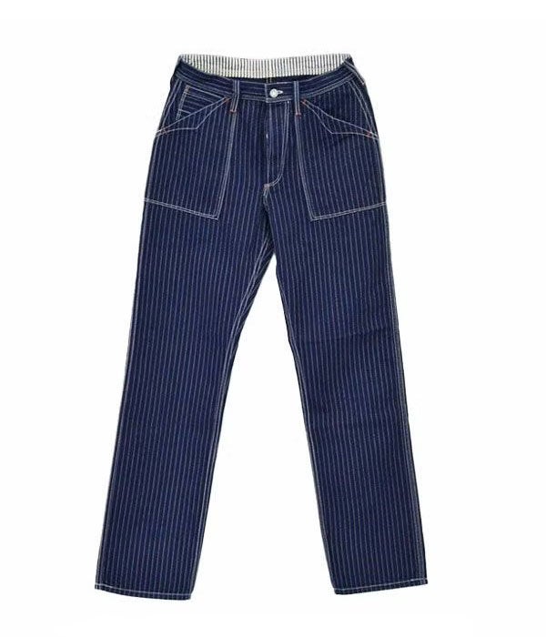 フリーホイーラーズ (FREEWHEELERS) -LONGSHOREMAN- OVERALLS 1900～1920s STYLE WORK CLOTHING ロングショアマン オーバーオールズ ワークパンツ 2412001 インディゴウォバッシュストライプ