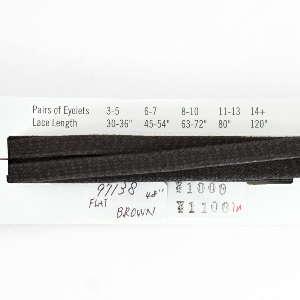 レッドウィング (RED WING) 48" FLAT WAXED LACES BROWN 48インチ フラット ワックスドレース ブラウン 純正アクセサリー 靴ひも ブーツレース 97138